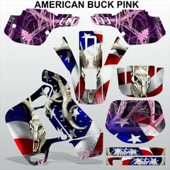 Kawasaki KDX 200 1991-1994 AMERICAN BUCK PINK motocross decals set MX graphics