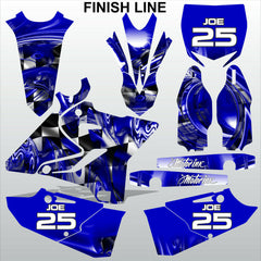 Yamaha YZ 125 250 2015-2017 FINISH LINE motocross racing decals MX graphics kit