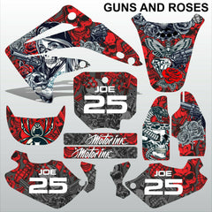 Honda CR85 2003-2012 GUNS AND ROSES motocross decals set MX graphics kit