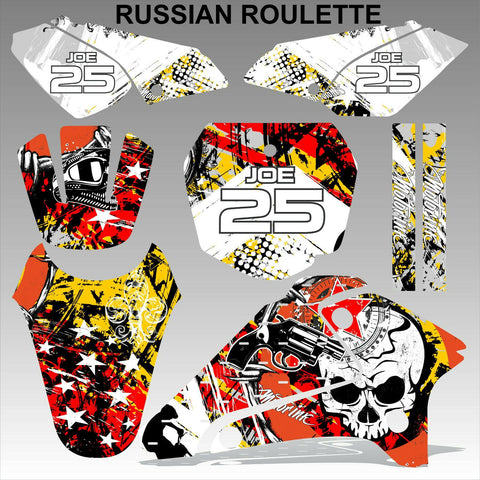 SUZUKI DRZ 125 2001-2007 RUSSIAN ROULETTE motocross racing decals MX graphics