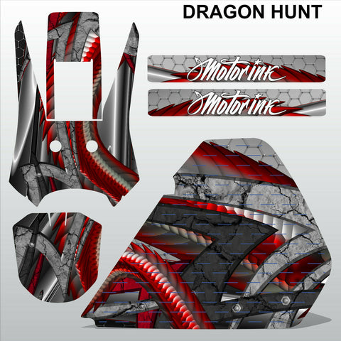 Honda XR 250 1986-1995 DRAGON HUNT motocross racing decals set MX graphics kit