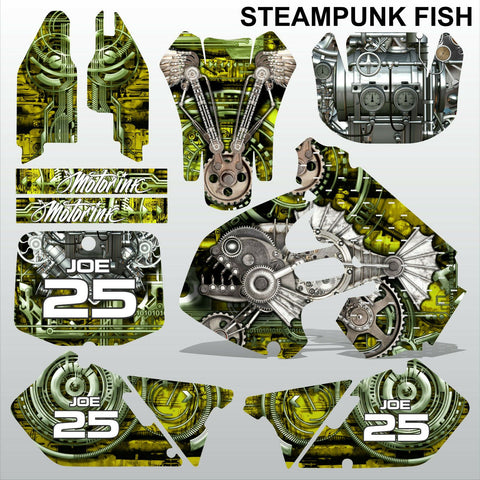 Suzuki RM 125-250 1999 2000 STEAMPUNK FISH motocross racing decals MX graphics