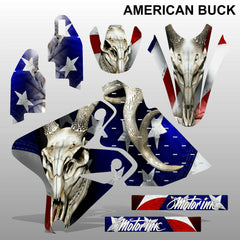 Kawasaki KLX 400 AMERICAN BUCK motocross decals set MX graphics stripe