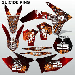 KTM EXC 2012 2013 XC 2011 SUICIDE KING motocross decals set MX graphics stripes
