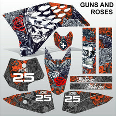 KTM SX 50 2009-2013 GUNS AND ROSES motocross racing decals set MX graphics kit