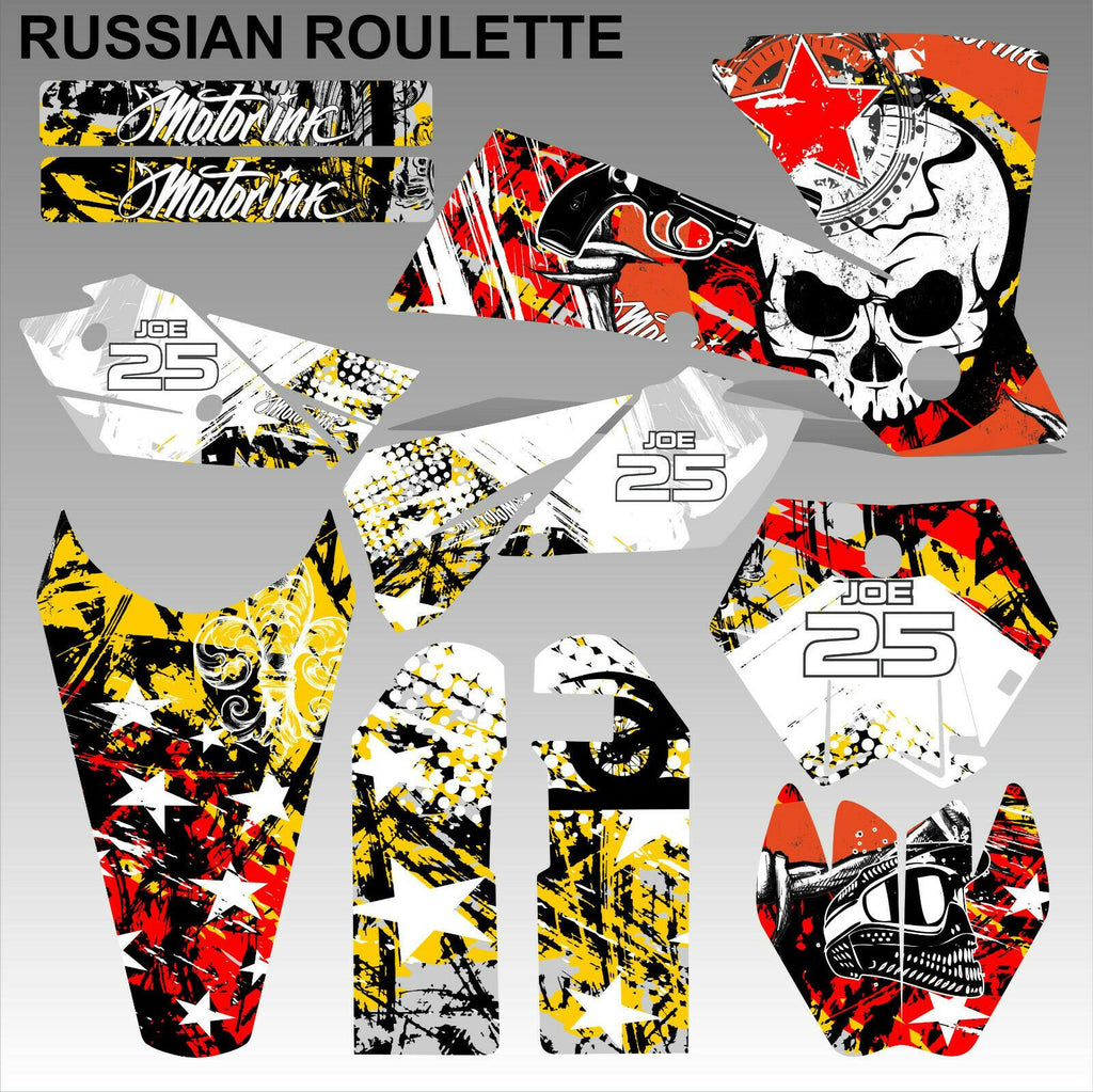 KTM SX 2003-2004 RUSSIAN ROULETTE motocross decals  stripes set MX graphics kit