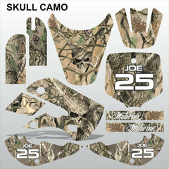 Kawasaki KLX 110 2000-2009 SKULL CAMO motocross racing decals set MX graphics