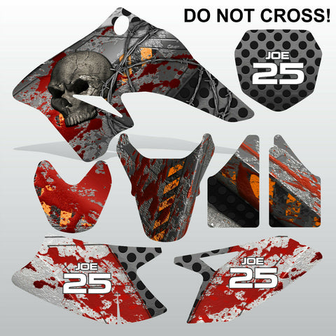 SUZUKI DRZ 70 DO NOT CROSS motocross racing decals stripe set MX graphics kit