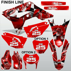 HONDA CR 250 450 2018-2021 FINISH LINE motocross racing decals set MX graphics