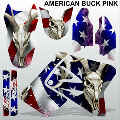 SUZUKI RM 125-250 2001-2009 AMERICAN BUCK PINK motocross decals set MX graphics