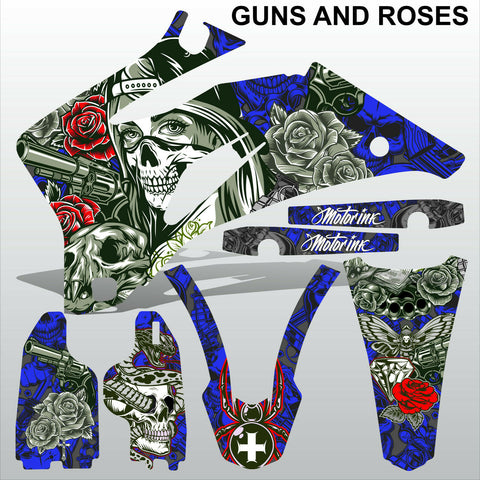 Yamaha WR 450F 2007-2011 GUNS AND ROSES motocross racing decals set MX graphics