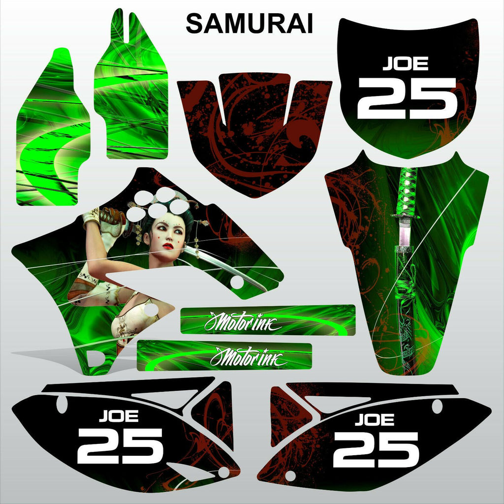 Kawasaki KXF 250 2009-2012 SAMURAI motocross racing decals set MX graphics kit