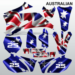 Yamaha YZF 250 450 2006-2007 AUSTRALIAN motocross decals set MX graphics kit