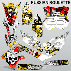 Kawasaki KXF 450 2019 RUSSIAN ROULETTE motocross racing decals set MX graphics
