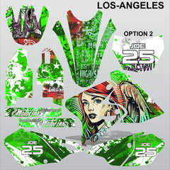 Kawasaki KLX 400 LOS-ANGELES motocross racing decals set MX graphics stripes kit