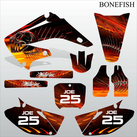 Honda CR125 CR250 2002-2007 BONEFISH motocross decals set MX graphics kit