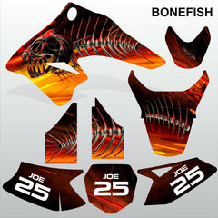 SUZUKI DRZ 70 BONEFISH motocross racing decals stripe set MX graphics kit