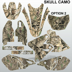 Kawasaki KLX 400 SKULL CAMO motocross racing decals set MX graphics stripes kit