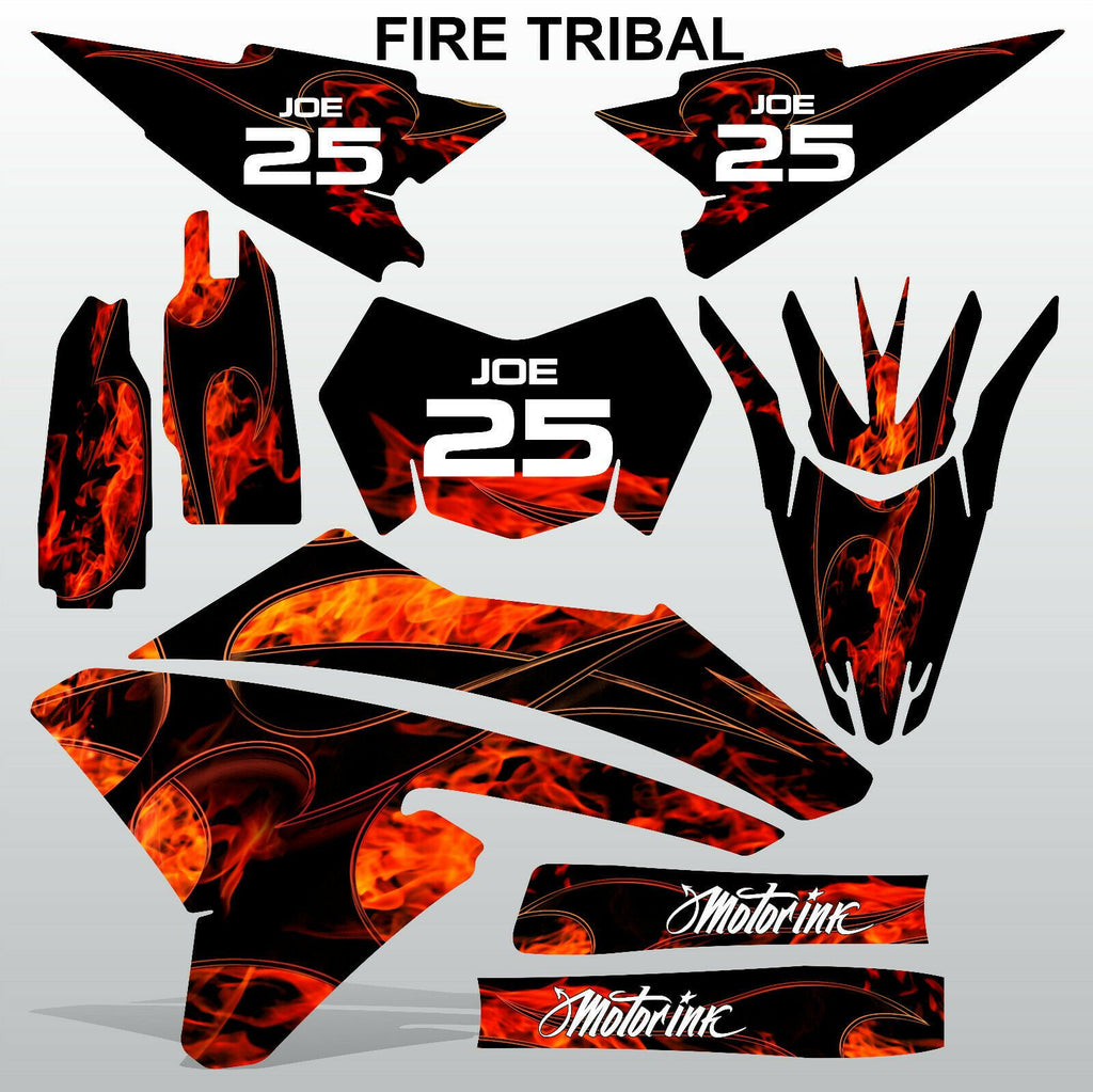 Yamaha WR 250X 250R 2008-2015 FIRE TRIBAL motocross decals set MX graphics kit