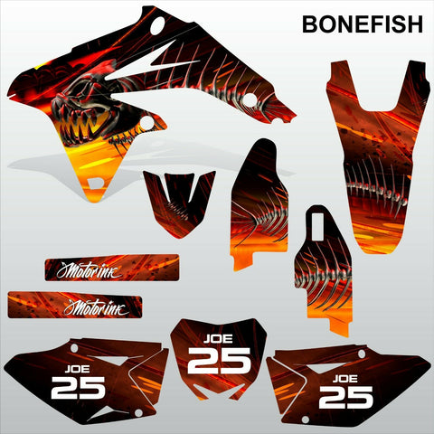 Suzuki RMZ 450 2008-2017 BONEFISH motocross racing decals set MX graphics kit