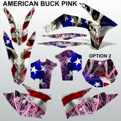 KTM EXC 2012 2013 XC 2011 AMERICAN BUCK PINK motocross decals set MX graphics