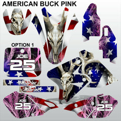 SUZUKI DRZ 400 2002-2020 AMERICAN BUCK PINK motocross decals set MX graphics kit