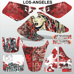 Honda XR 50 2000-2003 LOS-ANGELES motocross racing decals set MX graphics kit