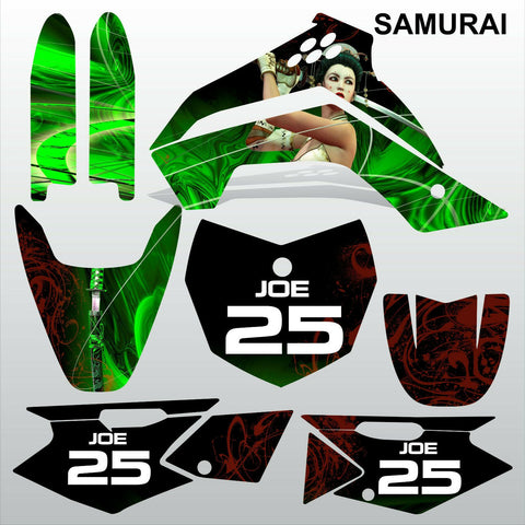 Kawasaki KLX 140 2008-2017 SAMURAI motocross decals stripe set MX graphics kit