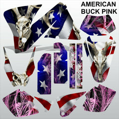 KTM EXC 2001-2002 AMERICAN BUCK PINK motocross racing decals set MX graphics kit