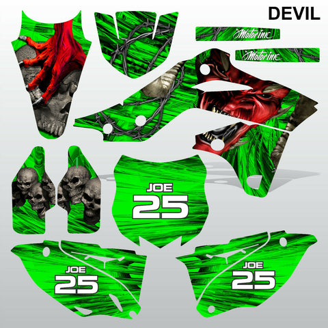 Kawasaki KXF 250 2013-2016 DEVIL PUNISHER motocross decals set MX graphics kit