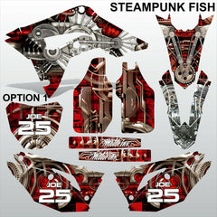 HONDA CR 250 450 2018-2021 STEAMPUNK FISH motocross racing decals MX graphics