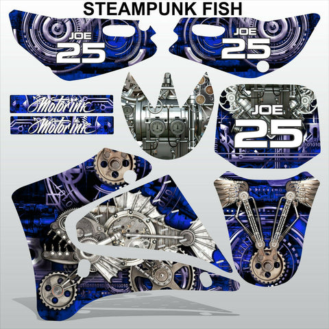 Yamaha TTR125 2000-2007 STEAMPUNK FISH motocross racing decals set MX graphics