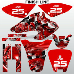 Honda XR 80-100 2001-2004 FINISH LINE racing motocross decals MX graphics kit