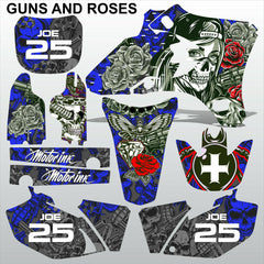 Yamaha YZF 250 450 2003-2005 GUNS AND ROSES motocross decals set MX graphics