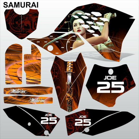 KTM SX 65 2009-2012 SAMURAI motocross racing decals stripe set MX graphics kit