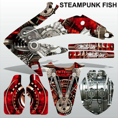 Honda CRF 450 2005-2007 STEAMPUNK FISH racing motocross decals set MX graphics