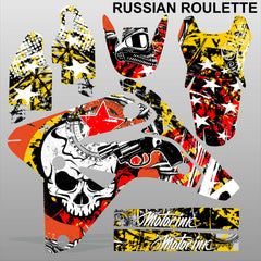 Suzuki RMZ 450 2007 RUSSIAN ROULETTE motocross racing decals set MX graphics kit