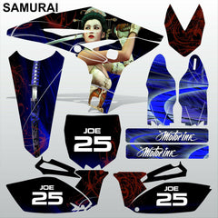 Yamaha YZF 250 2010-2012 SAMURAI motocross racing decals set MX graphics kit