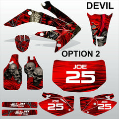 Honda CRF 250X 2004-2012 DEVIL PUNISHER  motocross decals set MX graphics kit