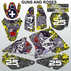 SUZUKI RM 85 2001-2012 GUNS AND ROSES motocross racing decals set MX graphics