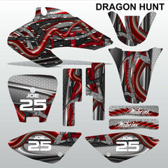 Honda XR 80-100 2001-2004 DRAGON HUNT motocross decals MX graphics kit