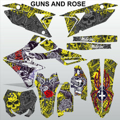 SUZUKI RMZ 450 2018-2021 GUNS AND ROSE motocross racing decals set MX graphics