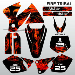 KTM EXC 1998-2000 FIRE TRIBAL race motocross decals set MX graphics stripe kit