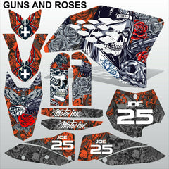 KTM SX 2007-2010 GUNS AND ROSES motocross racing decals set MX graphics kit
