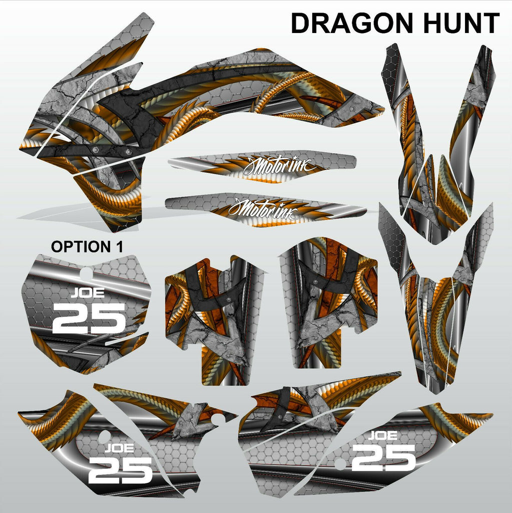 KTM EXC 2014 DRAGON HUNT motocross decals set MX graphics stripe kit