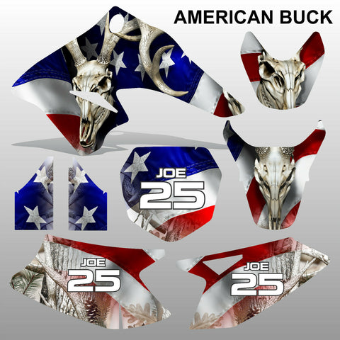 SUZUKI DRZ 70 AMERICAN BUCK motocross decals racing stripes set MX graphics kit