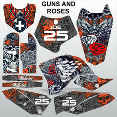 KTM SX 65 2009-2012 GUNS AND ROSES motocross racing decals set MX graphics kit