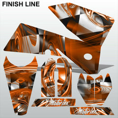 KTM EXC 2005-2007 FINISH LINE motocross decals stripes race set MX graphics kit
