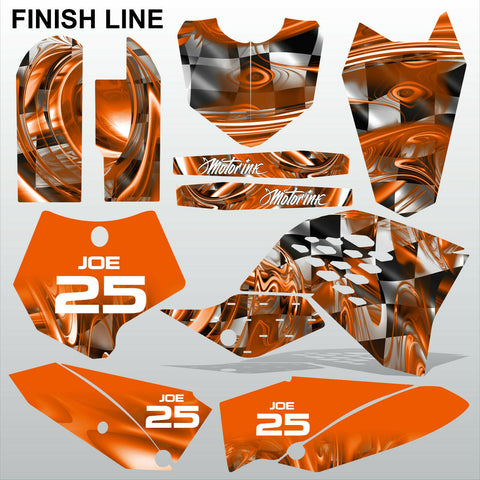 KTM SX 65 2009-2012 FINISH LINE motocross racing decals stripe MX graphics kit