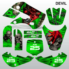 Kawasaki KLX 110 2000-2009 DEVIL PUNISHER motocross decals MX graphics stripes